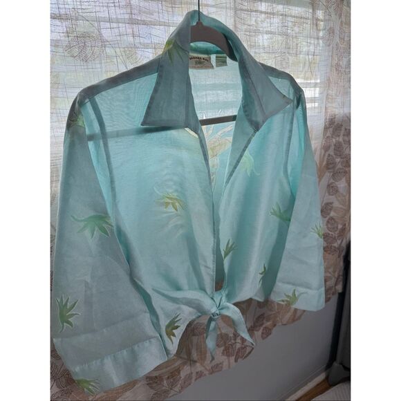 Vintage Banana Bay Resortwear Linen Blend Coastal Cover Up XL - Picture 4 of 6